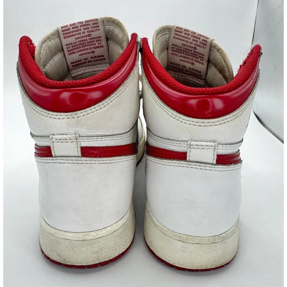 Nike Air Jordan 1 Retro High OG Metallic Red Wht 2017 Sz GS 5Y W 6.5 575441-103